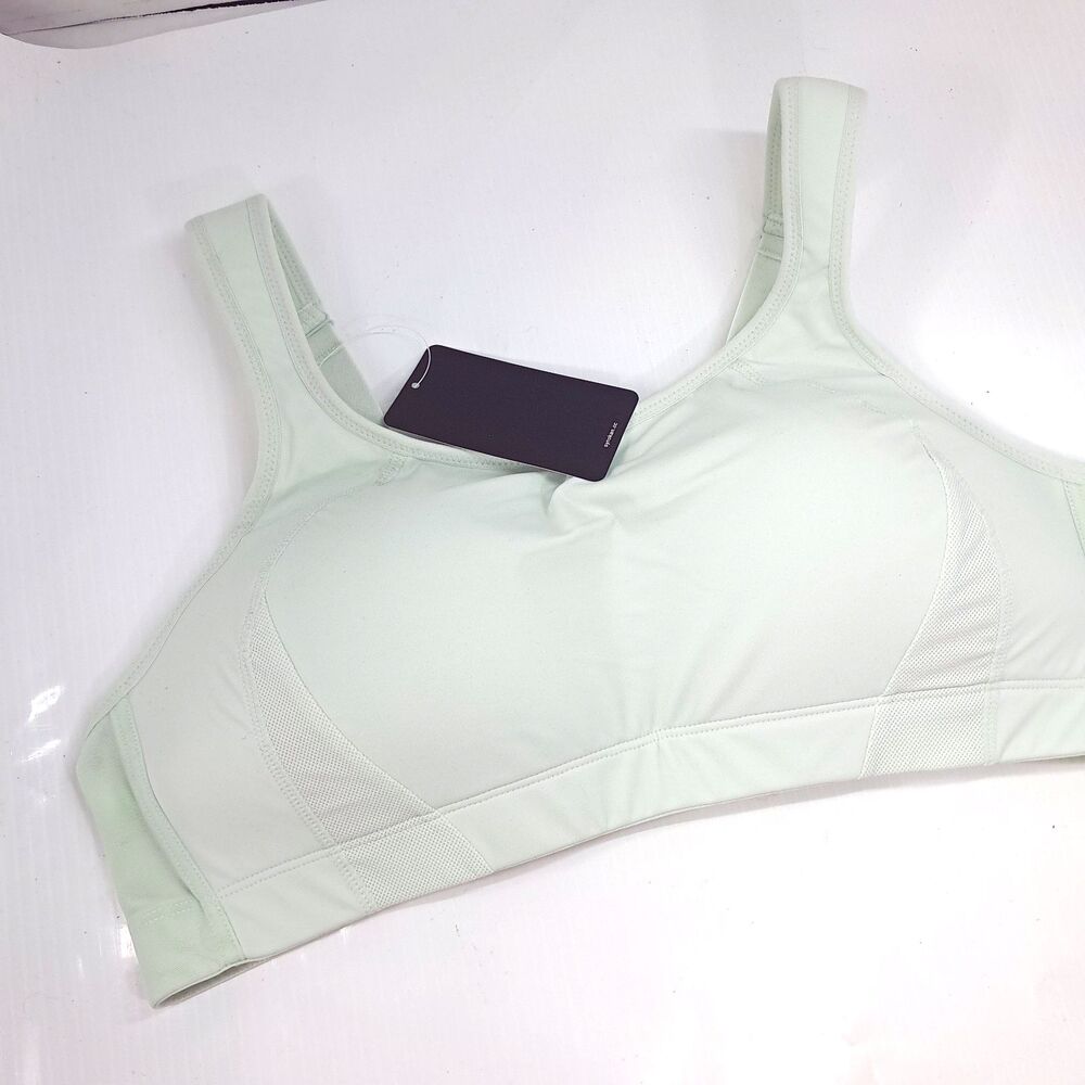 NEW Syrokan sports bra 40B pale straw green #18 swimsuit bikini top pastel swim